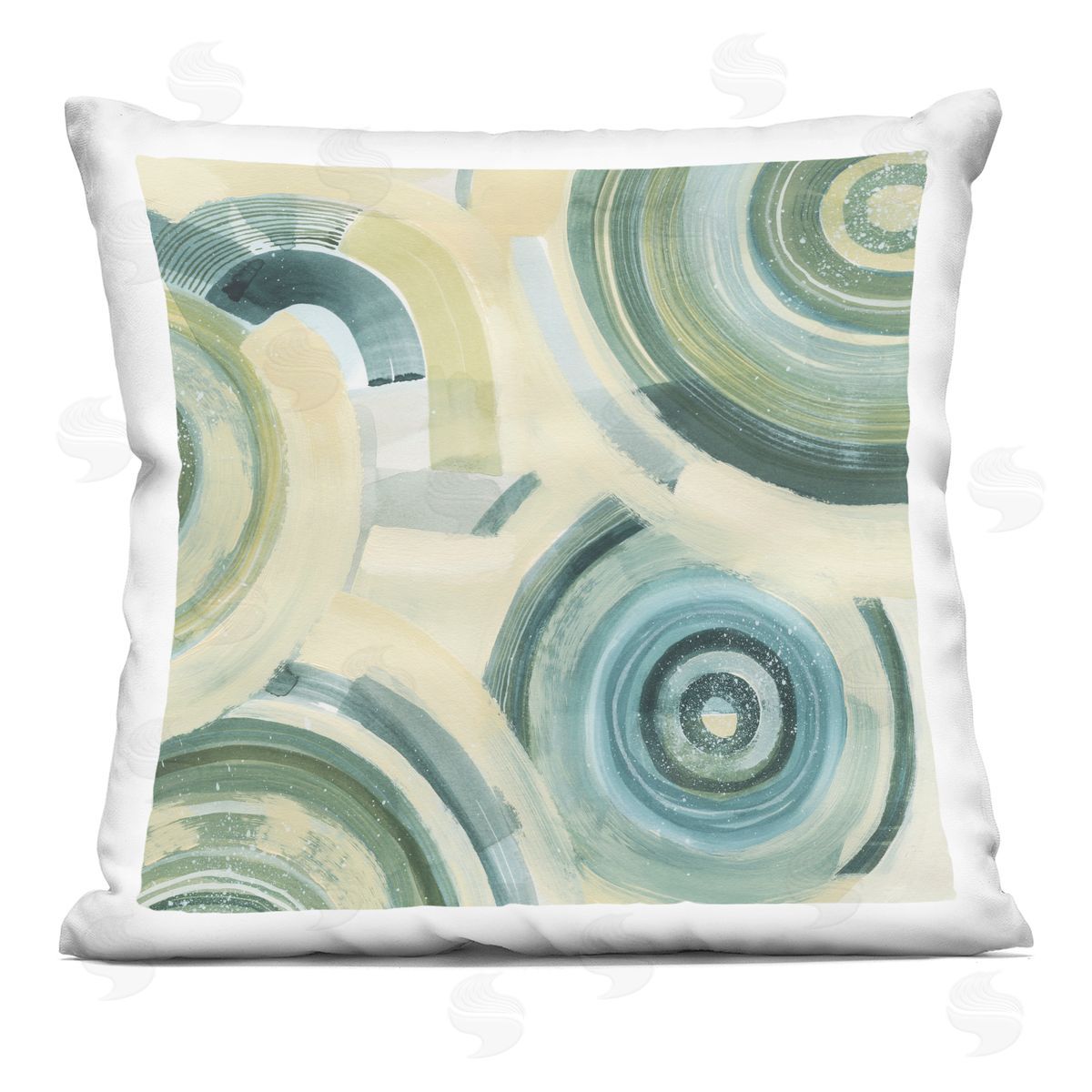 Grace Popp Round Passiflora Fractals Plush Polyester Art Print Pillow