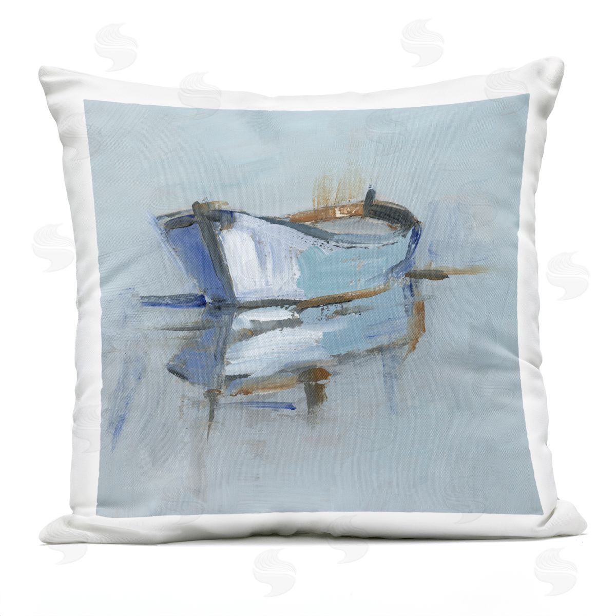 Ethan Harper Expressionist Water Reflection Plush Polyester Art Print Pillow