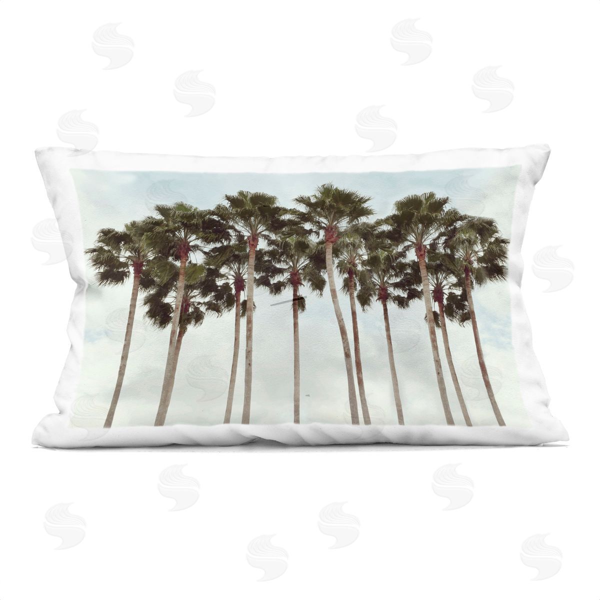 Natalie Carpentieri Surfs Up Beach Palms Plush Polyester Art Print Pillow