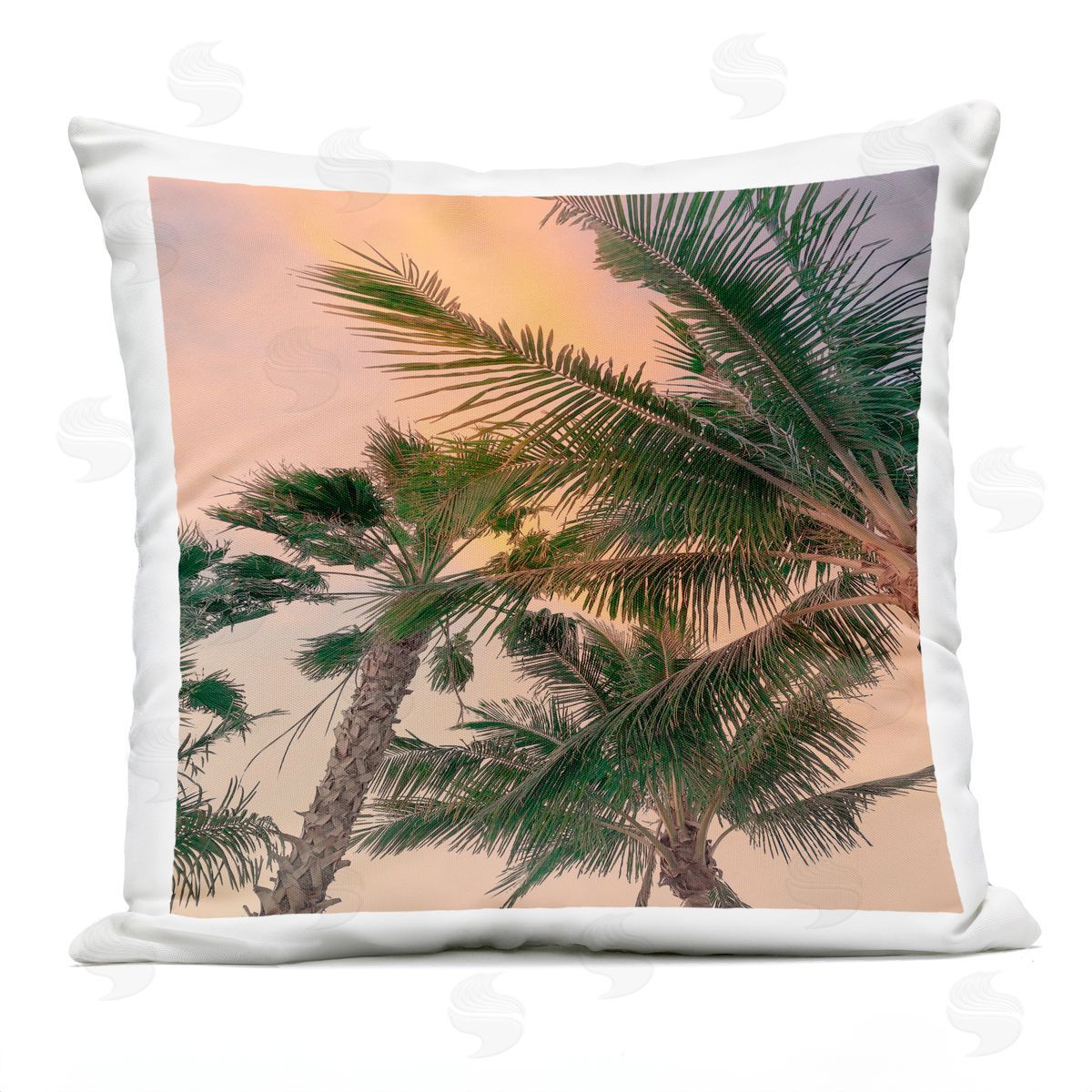 Susan Jill Gathering Palms at Sunset Plush Polyester Art Print Pillow