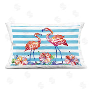 Paul Brent | Brushed Flamingos & Hibiscus