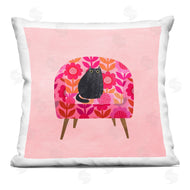 Planet Cat by Angie Rozelaar | Cat on Retro Floral Chair