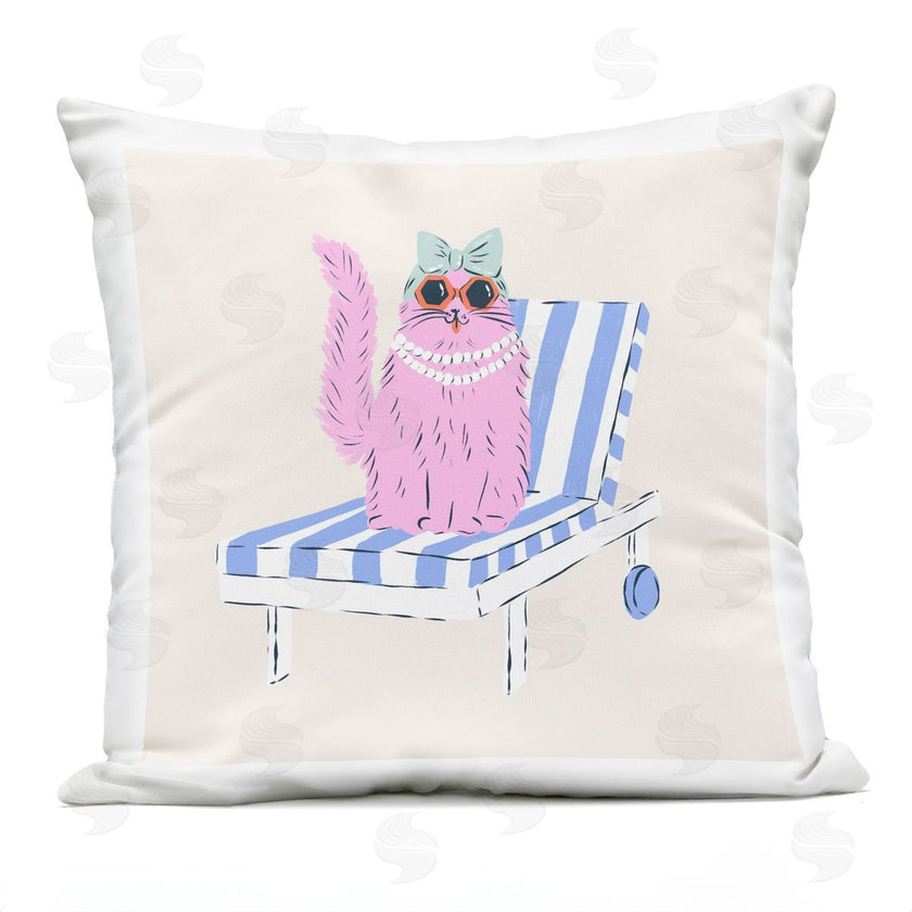 Krissy Mast | Pink Cat Lounge Chair
