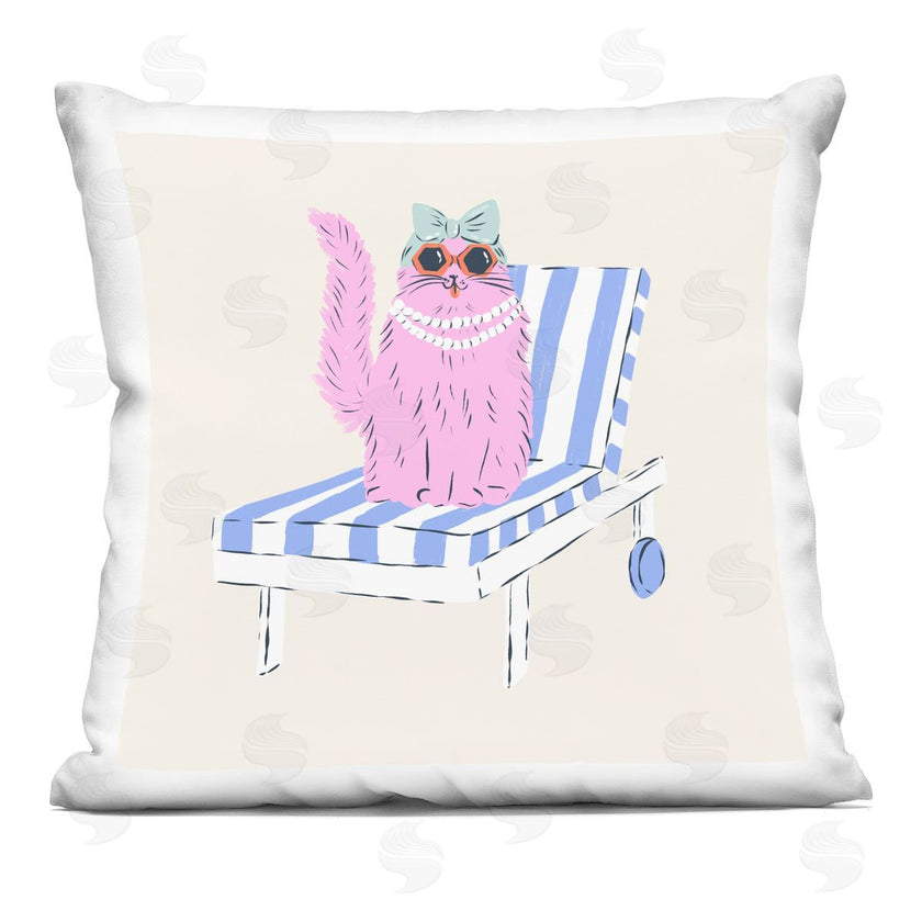 Krissy Mast | Pink Cat Lounge Chair