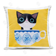 Planet Cat by Angie Rozelaar | Teacup Kitten on Yellow