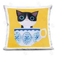 Planet Cat by Angie Rozelaar | Teacup Kitten on Yellow