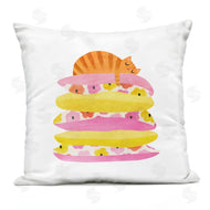 Planet Cat by Angie Rozelaar | Sleepy Cozy Orange Cat