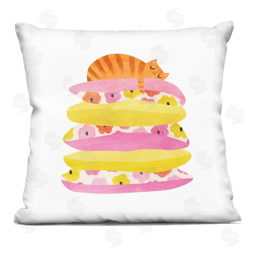 Planet Cat by Angie Rozelaar | Sleepy Cozy Orange Cat
