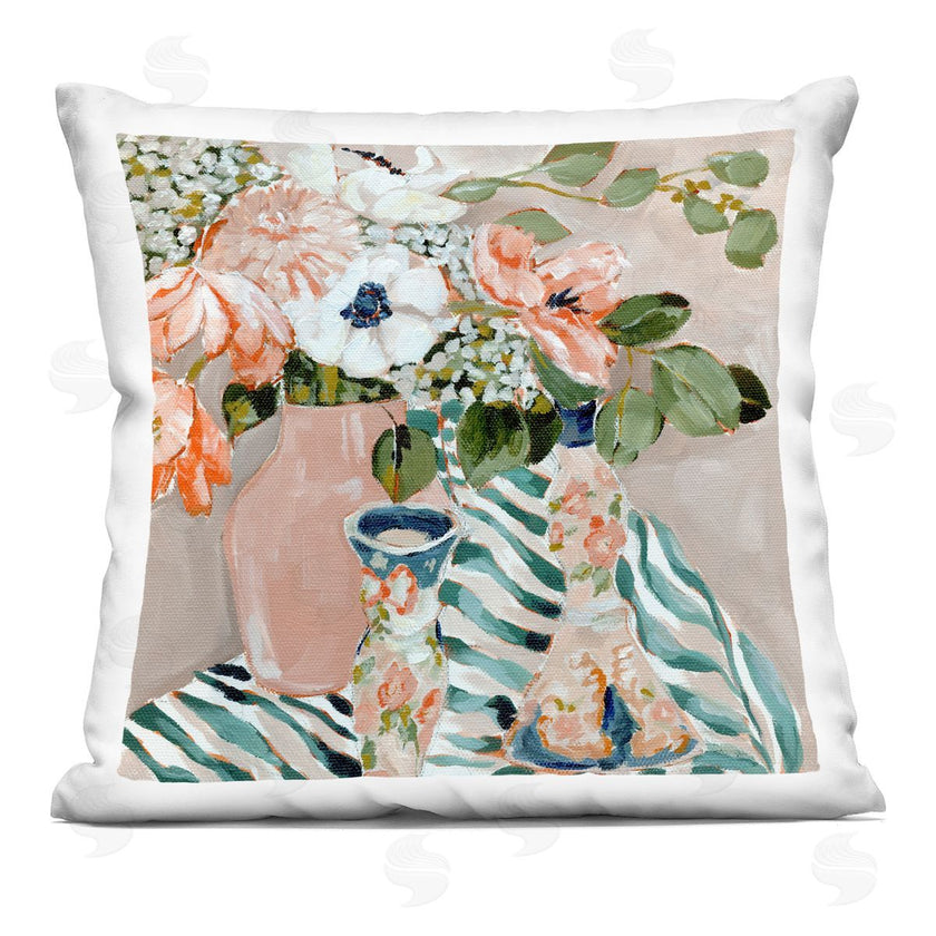 Annie Quigley | Rosy Florals with Stripes