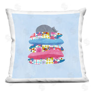 Planet Cat by Angie Rozelaar | Cozy Sleeping Cat on Pillows