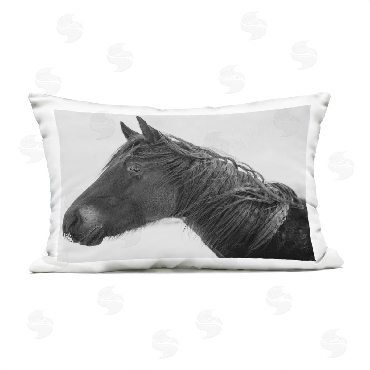 Amy Carroll Draisma Winter Herd Portrait Plush Polyester Art Print Pillow