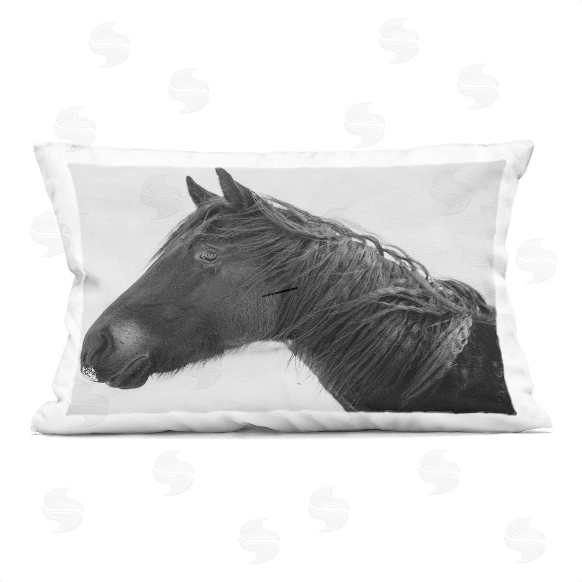 Amy Carroll Draisma Winter Herd Portrait Plush Polyester Art Print Pillow
