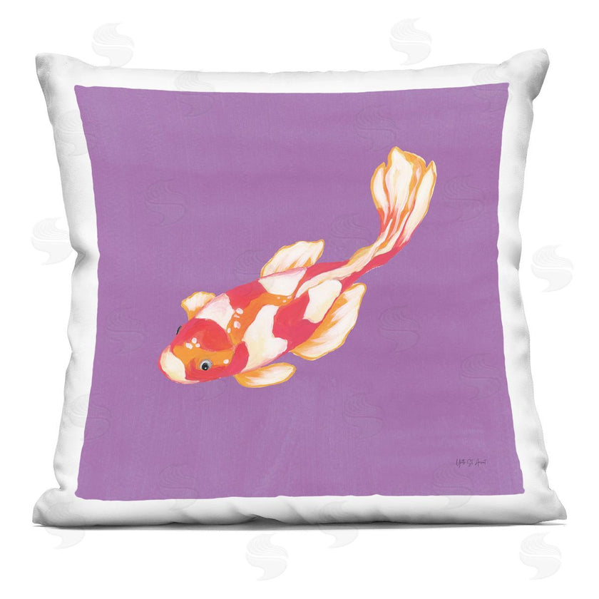 Yvette St. Amant | Colorful Koi on Purple
