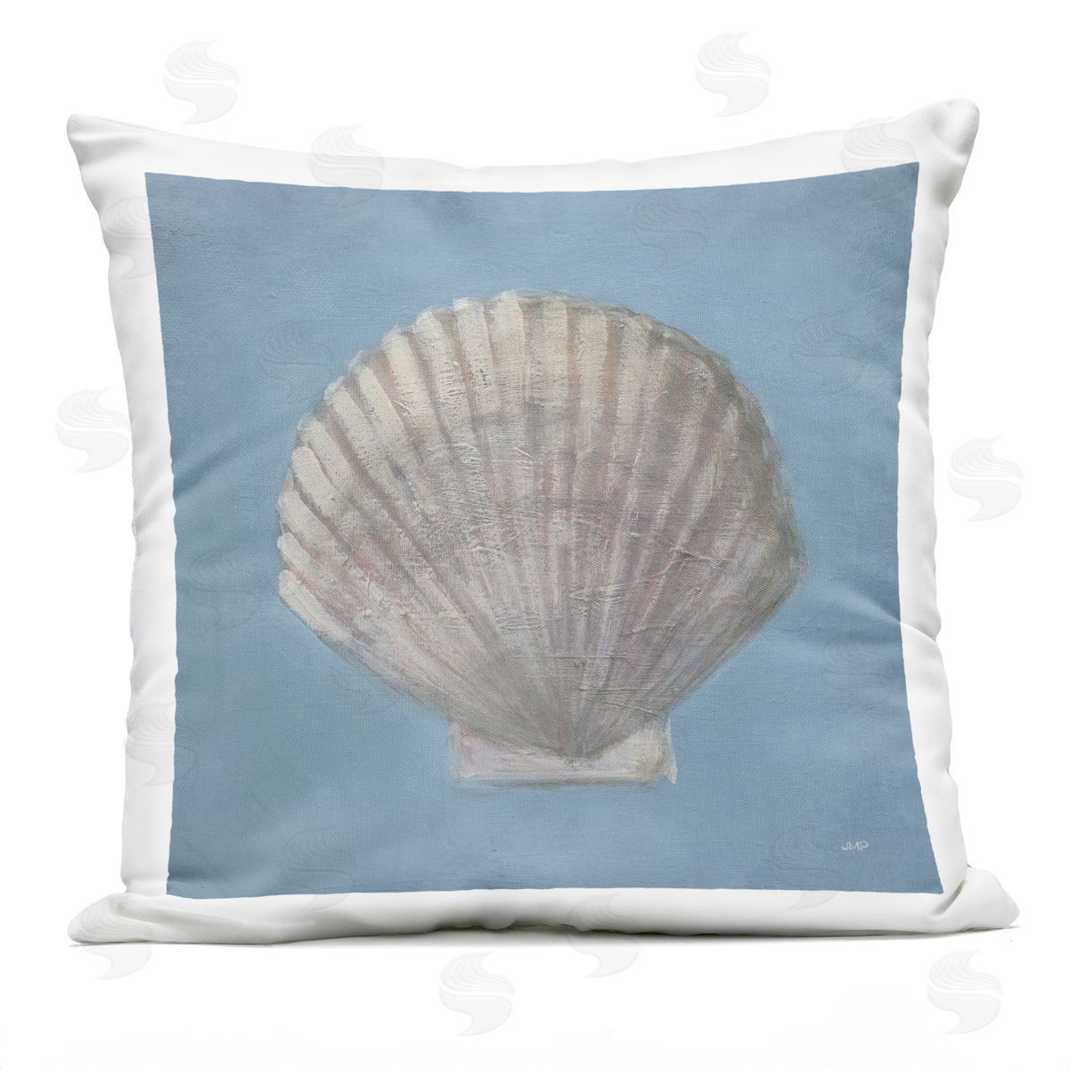 Julia Purinton Soft Sea Clam Shell Plush Polyester Art Print Pillow