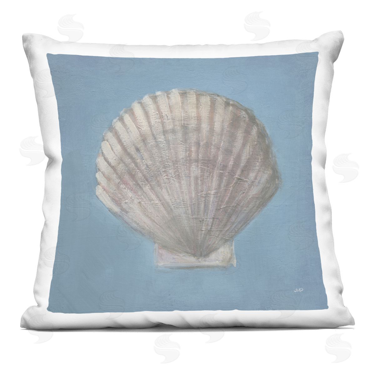 Julia Purinton Soft Sea Clam Shell Plush Polyester Art Print Pillow