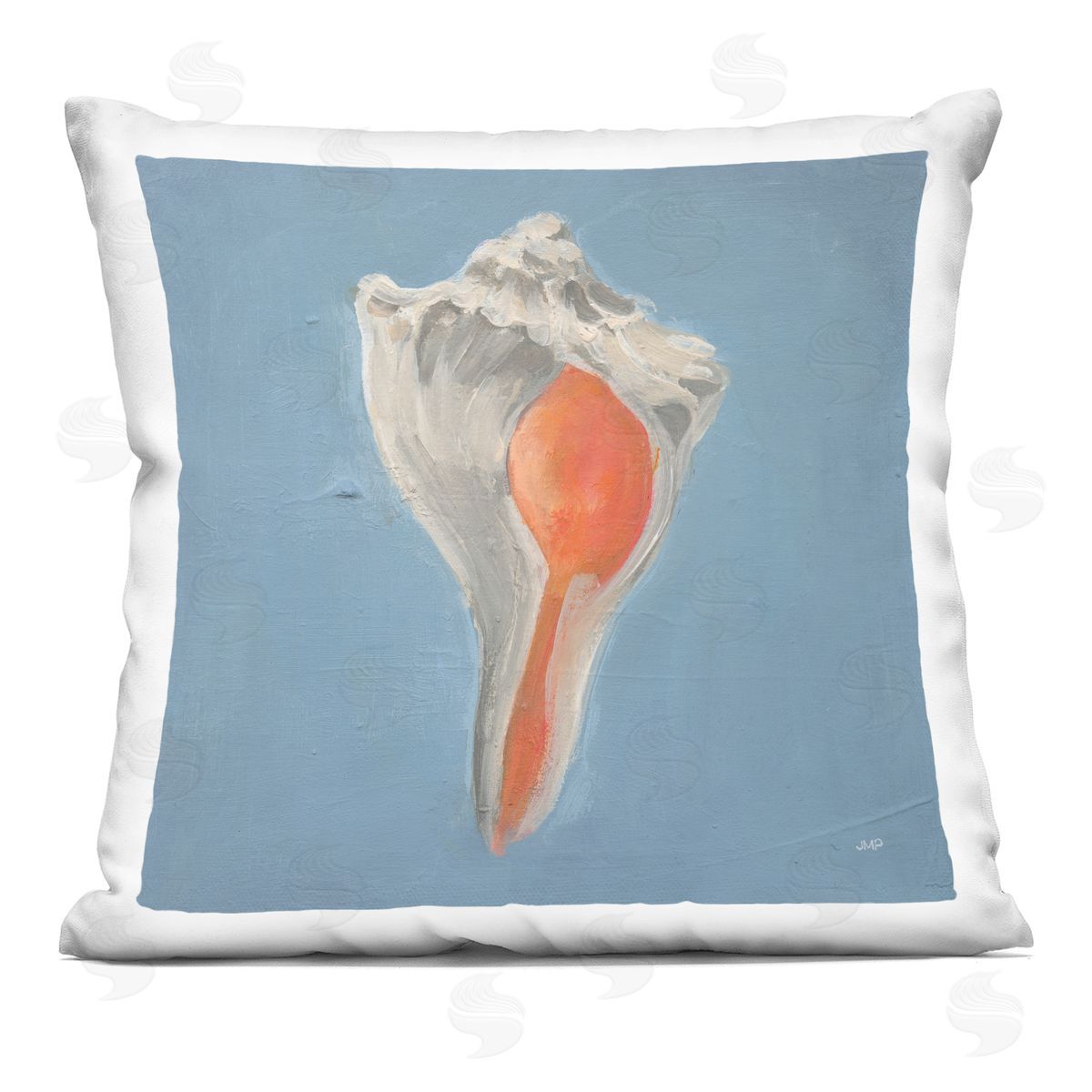 Julia Purinton Soft Sea Conch Shell Plush Polyester Art Print Pillow