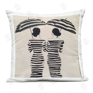 Annabelle Hall | Two Women in Rain Stripes