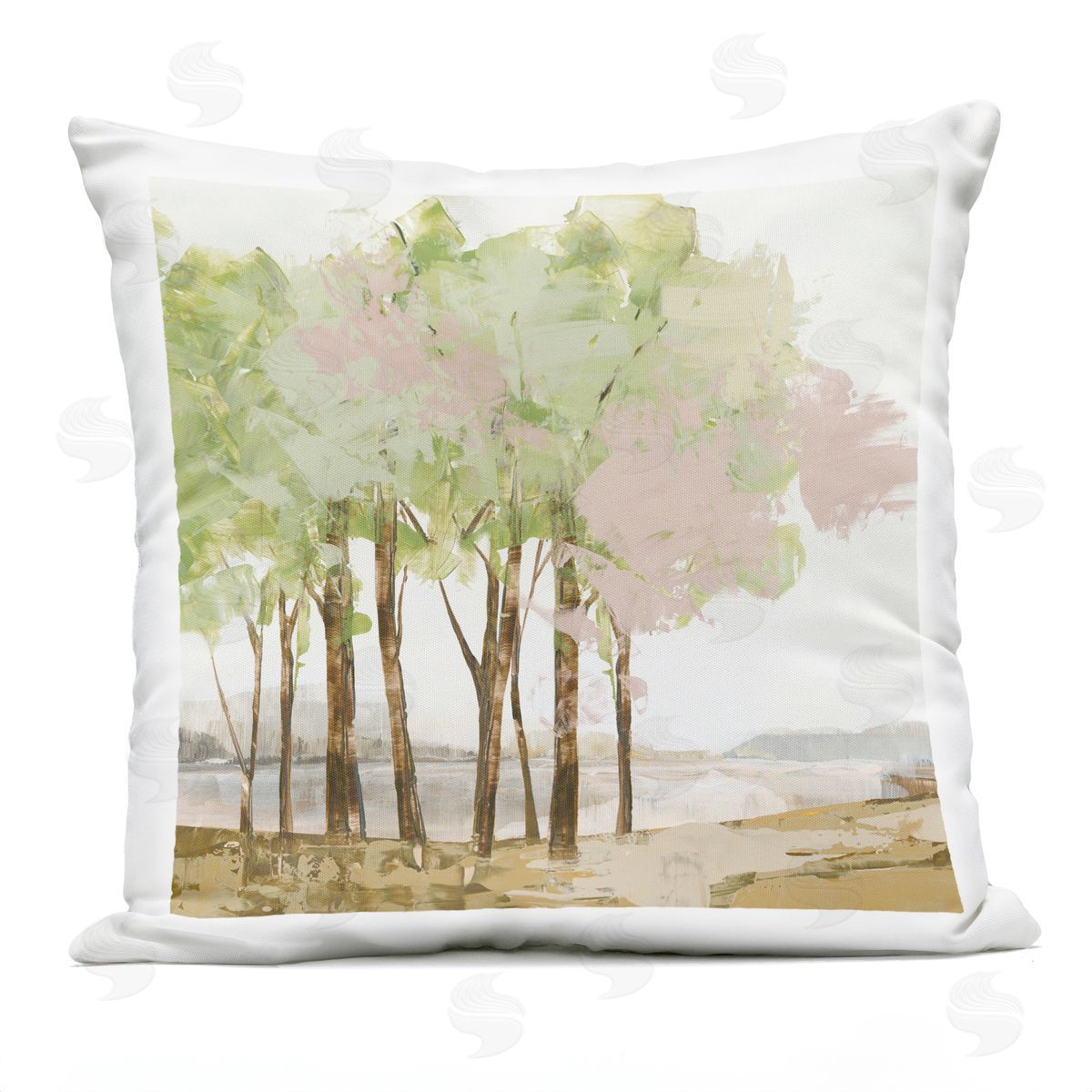Ian C. Spring Awakening Forest Plush Polyester Art Print Pillow