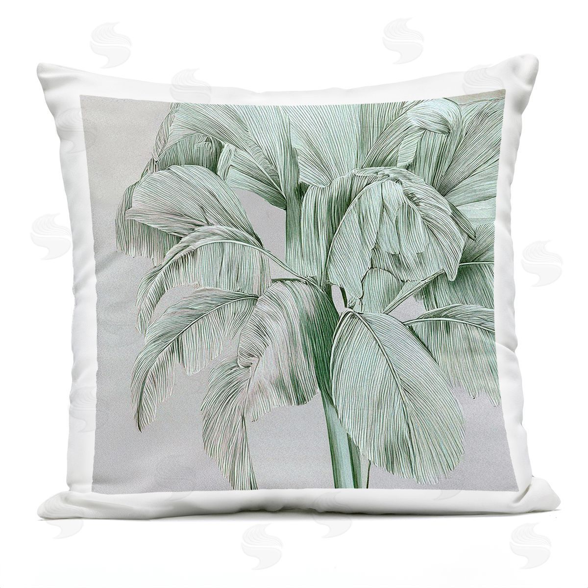 Norm Stelfox Green Tropical Sway Plush Polyester Art Print Pillow