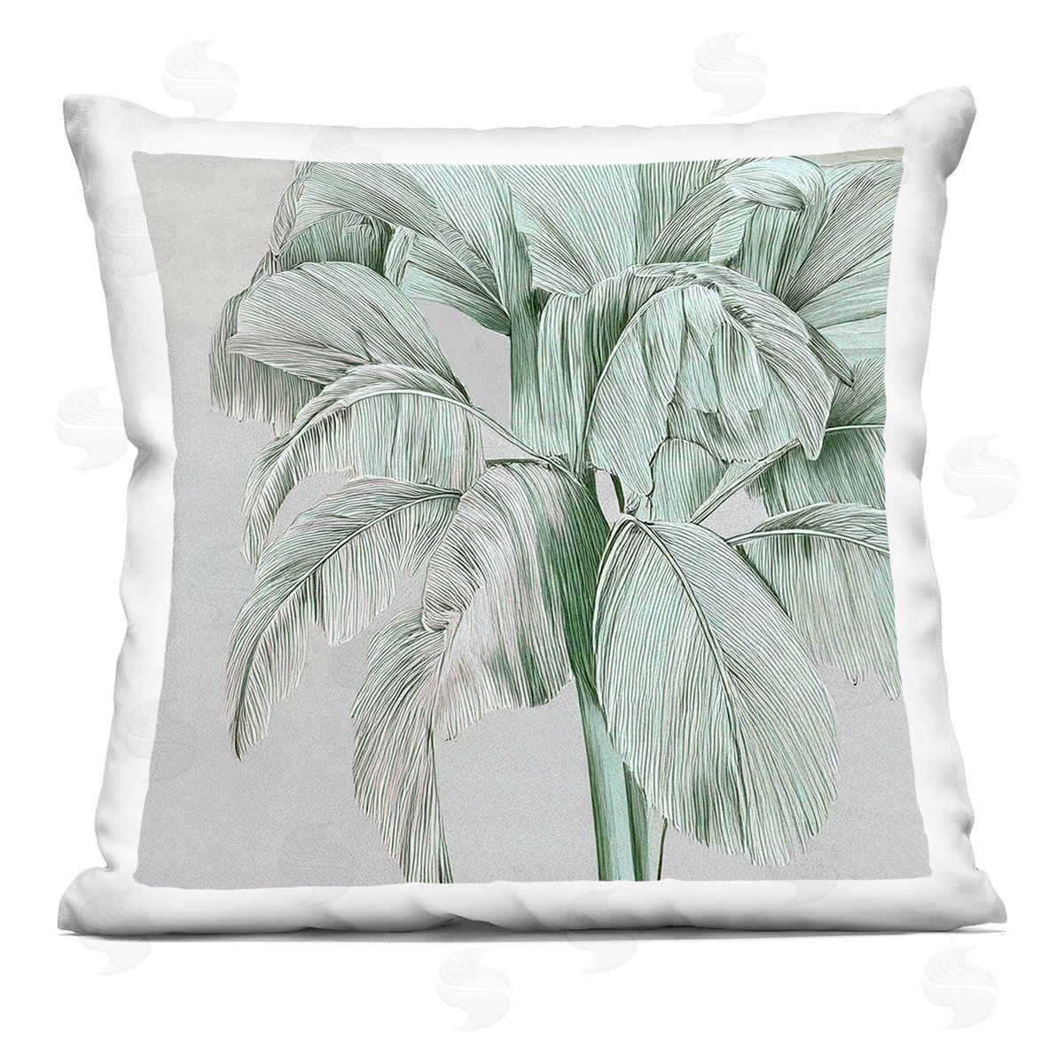 Norm Stelfox Green Tropical Sway Plush Polyester Art Print Pillow