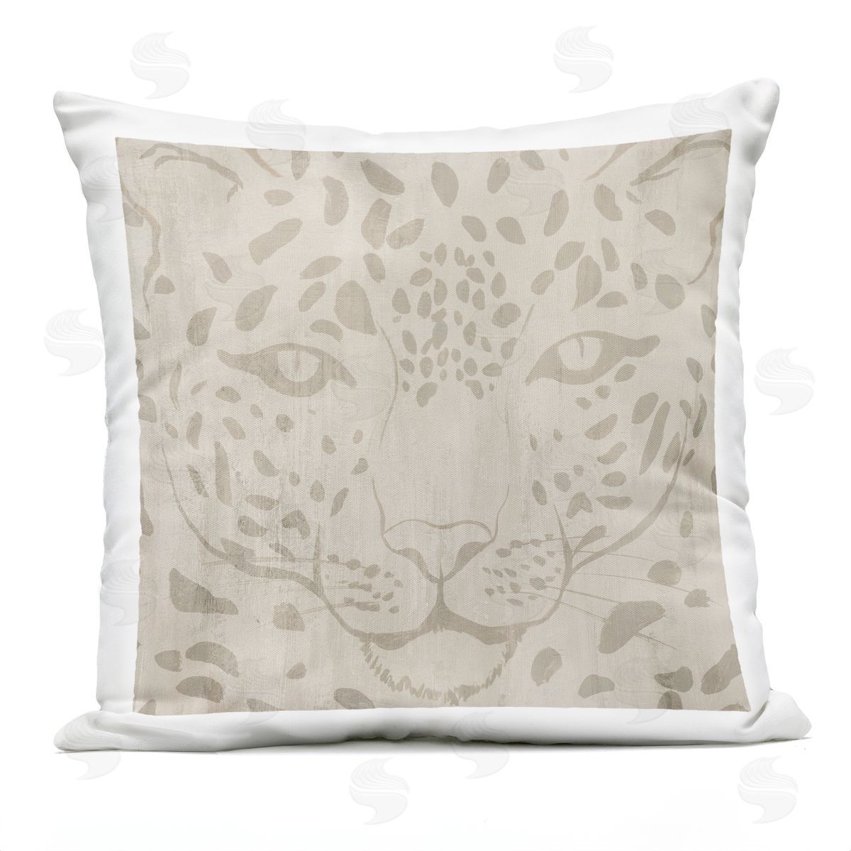 Hannah Dawson Majestic Jaguar Face Outdoor Printed Pillow