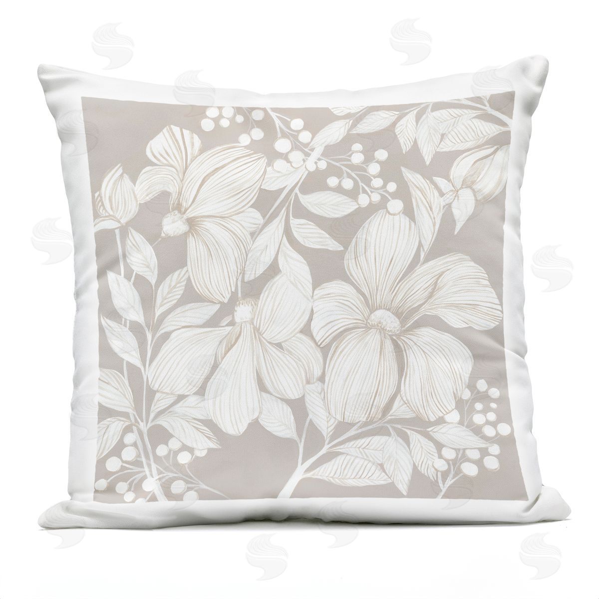Hannah Dawson Botanical Symphony Neutrals Outdoor Printed Pillow