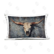Nina Blue | Antique Distressed Cow Skull