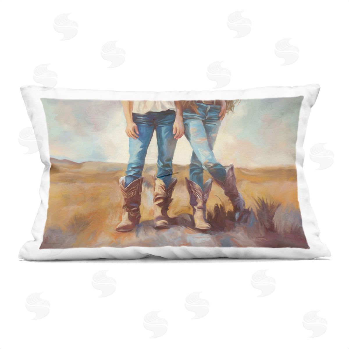 Ramona Murdock All About The Cowboy Boots Plush Polyester Art Print Pillow