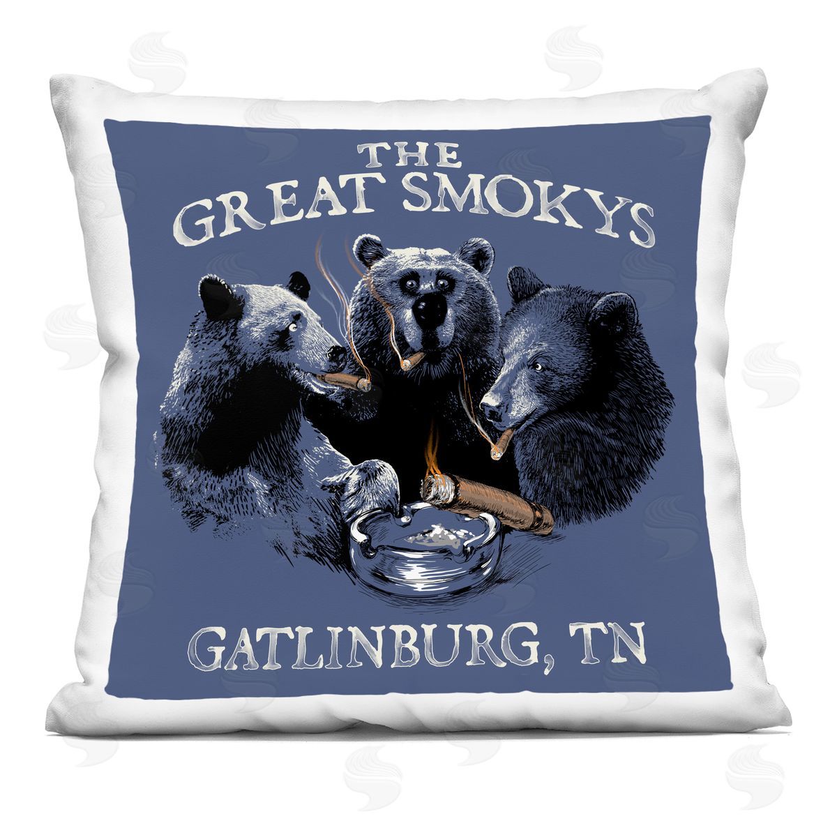 Jim Baldwin Great Smokys Bears Plush Polyester Art Print Pillow