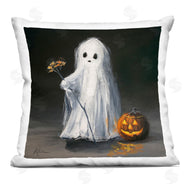 Lindsay Kivi Fine Art | Vintage Halloween Ghost & Pumpkin