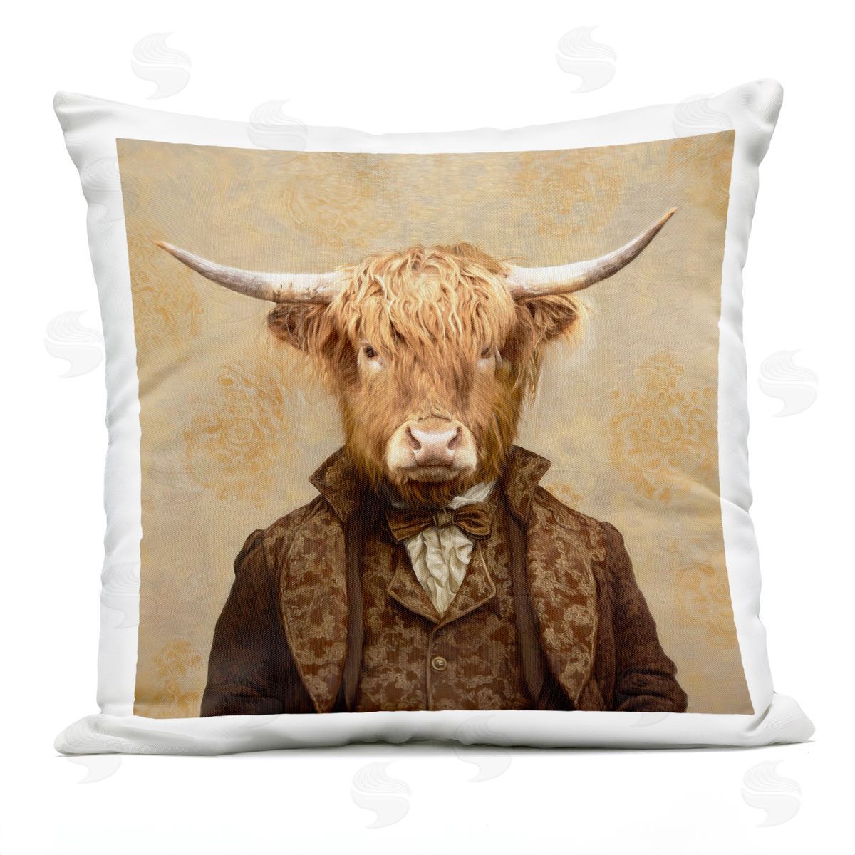 Kelley Parker Lord Of Highlands Cattle Plush Polyester Art Print Pillow