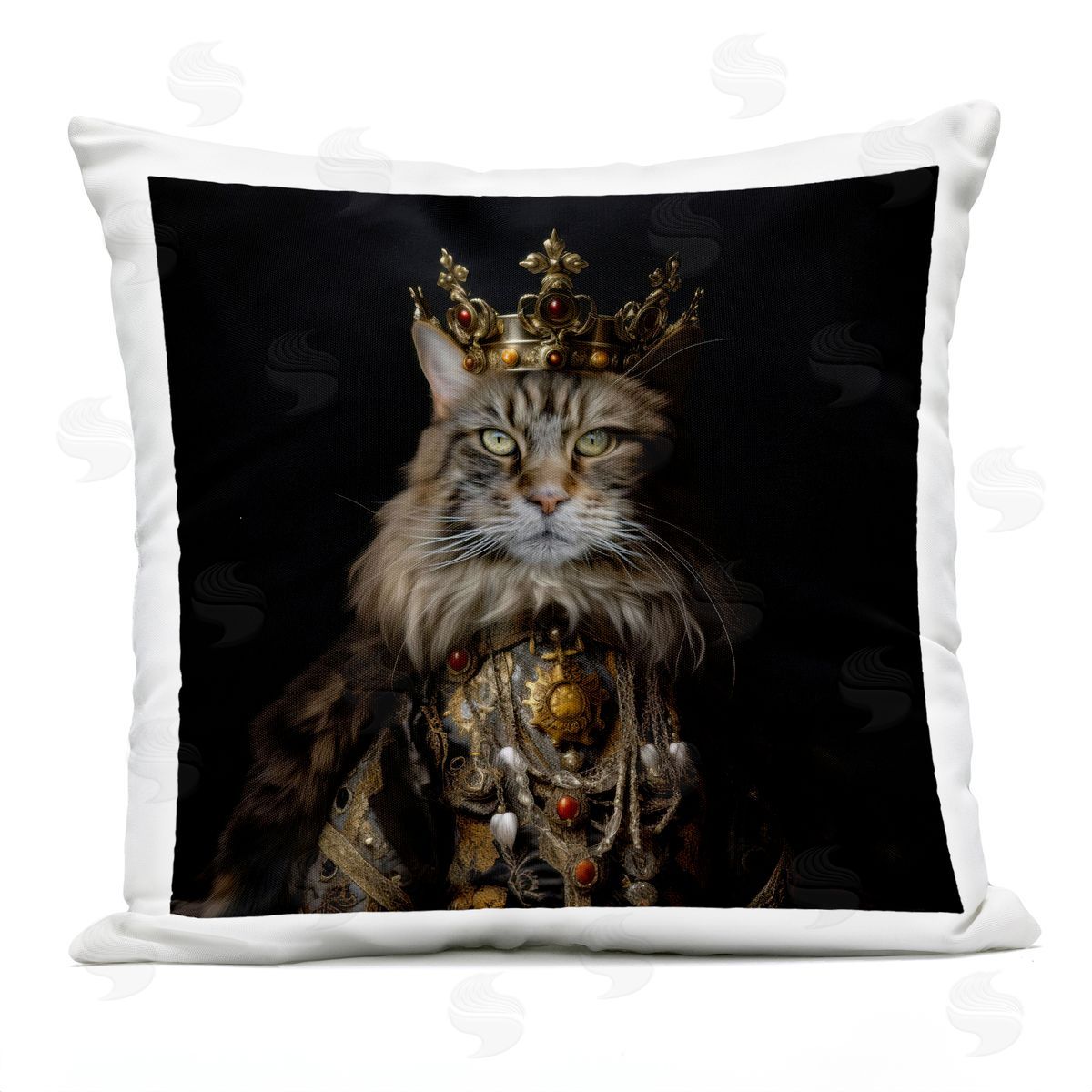 Kelley Parker Purrfectly Proper Cat Plush Polyester Art Print Pillow