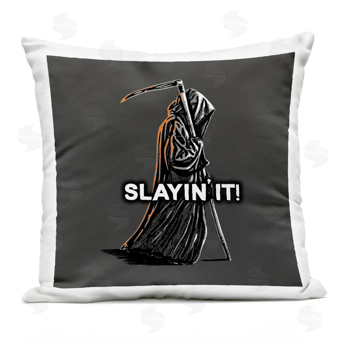 Jedco Brands, Inc. Slayin' It Grim Reaper Plush Polyester Art Print Pillow