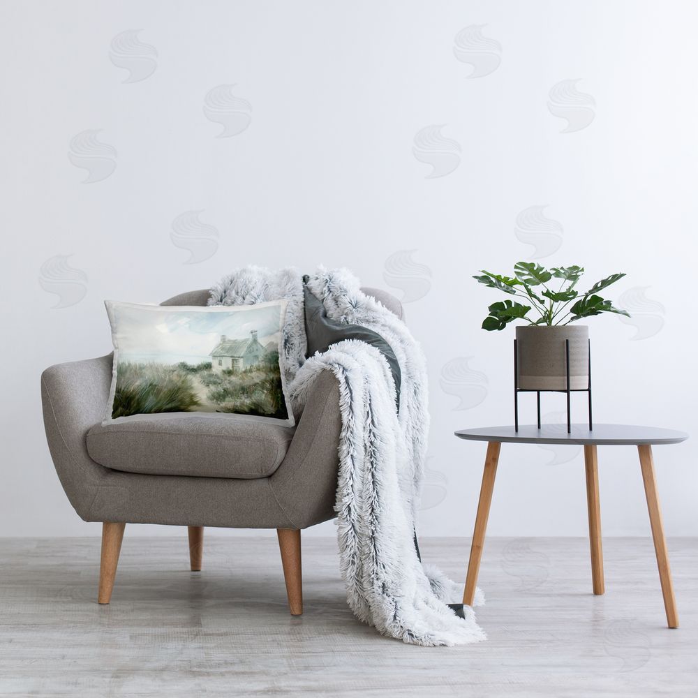 Danhui Nai Simple Windswept Cottage Indoor Rectangular Pillow on Chair