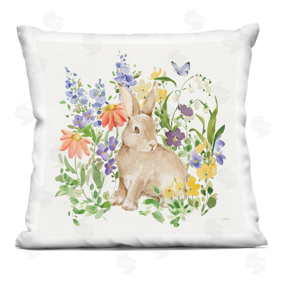 Katrina Pete Celebrate Spring Bunny Indoor Printed Pillow