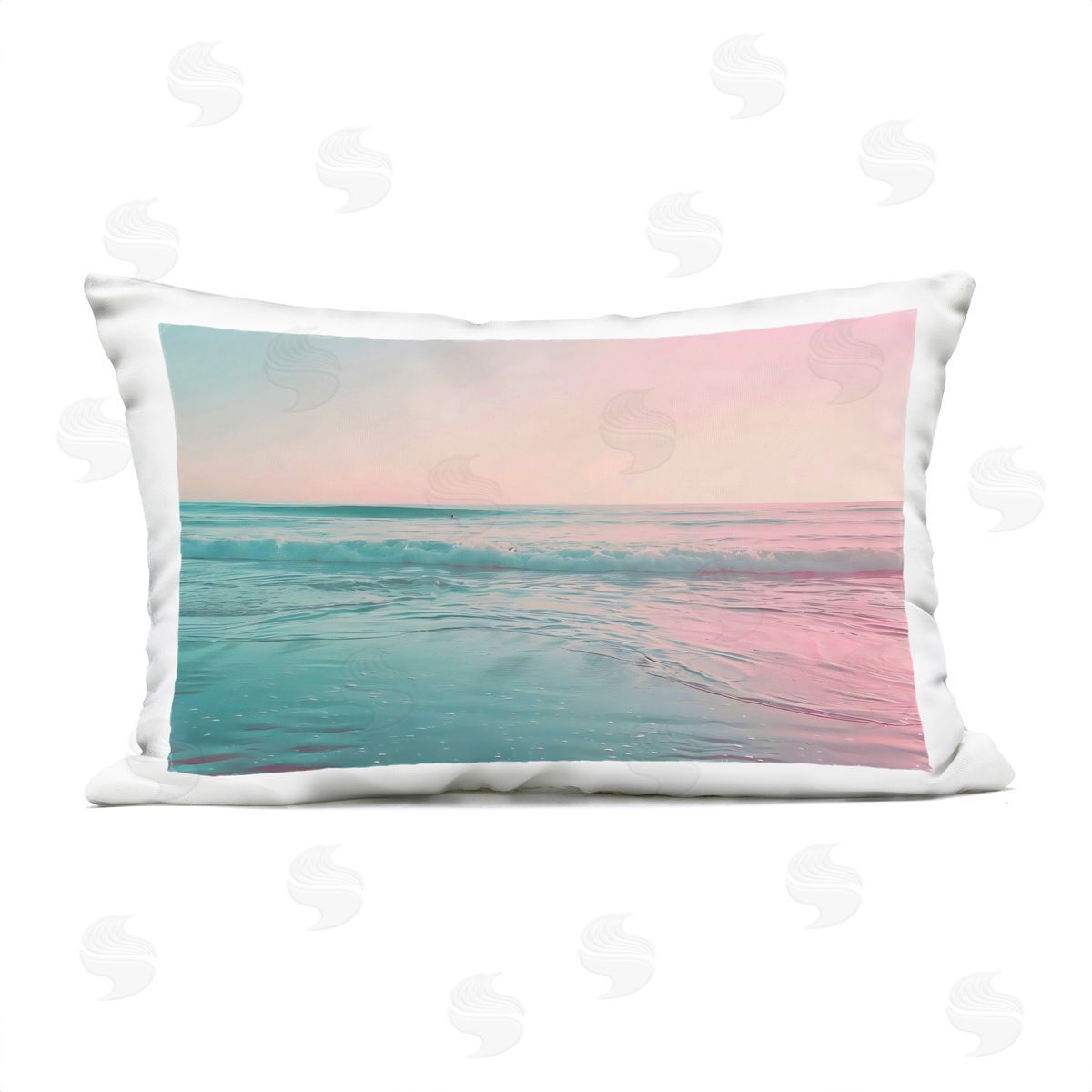 LSR Design Studio Sunset Collision Seascape Outdoor Printed Pillow