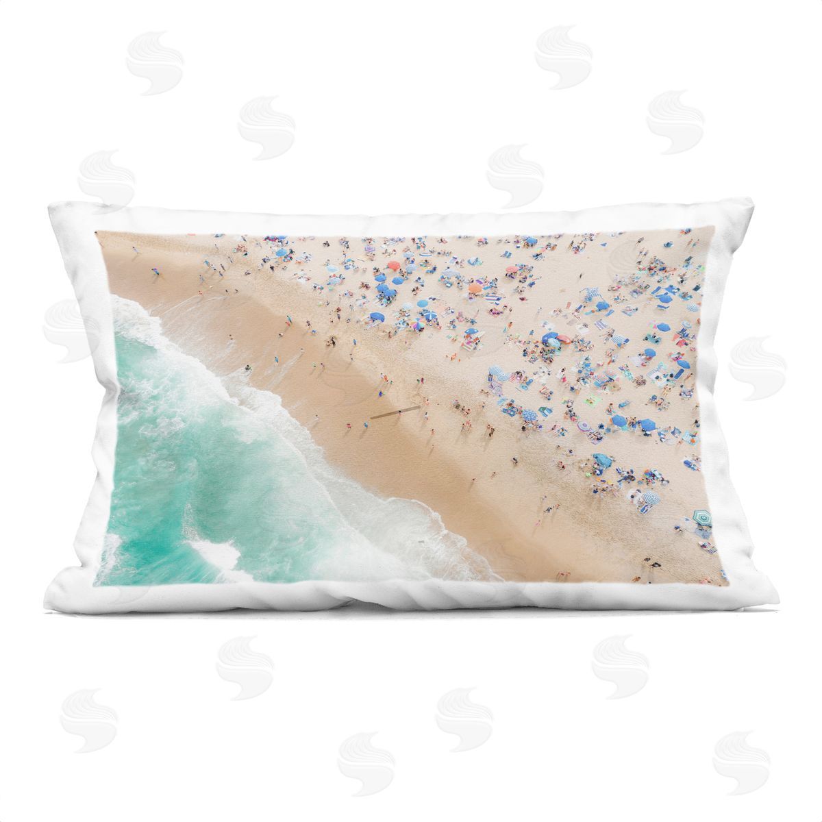 Sisi and Seb Busy Beach Summer Bliss Indoor Printed Pillow