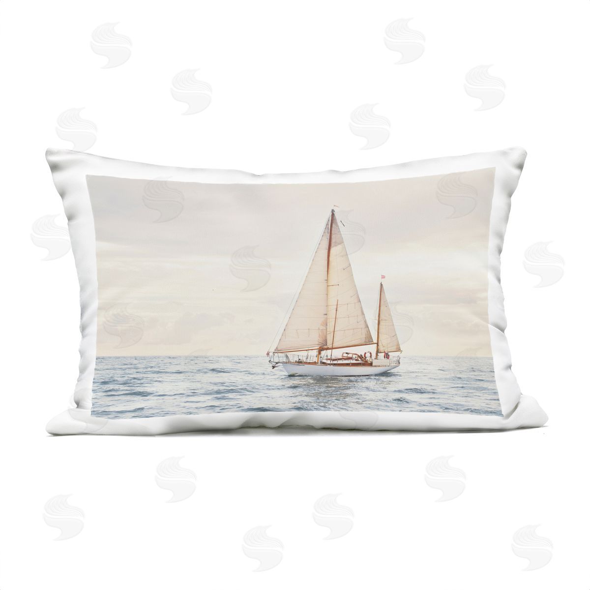 Sisi and Seb Yacht's Voyage Adventure Outdoor Printed Pillow