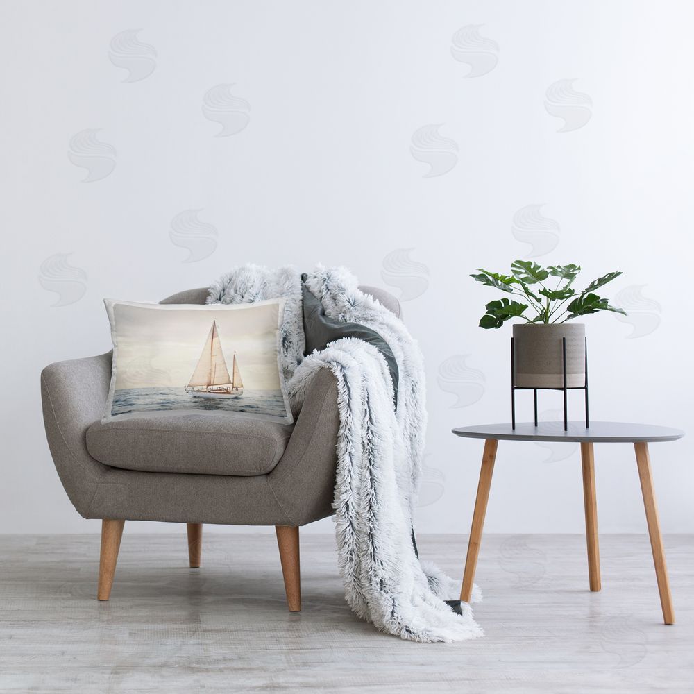 Sisi and Seb Yacht's Voyage Adventure Indoor Rectangular Pillow on Chair