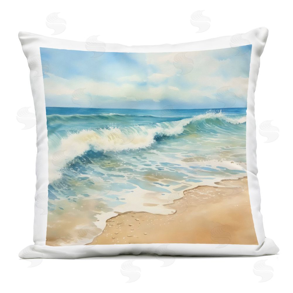 LSR Design Studio Hear The Waves Coast Outdoor Printed Pillow