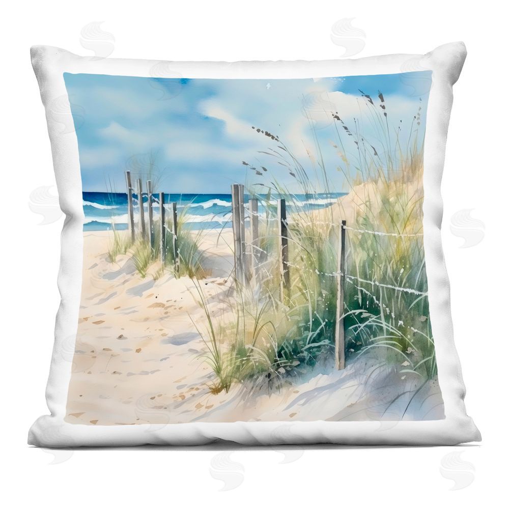 LSR Design Studio Breezy Seaside Grasses Indoor Printed Pillow Art