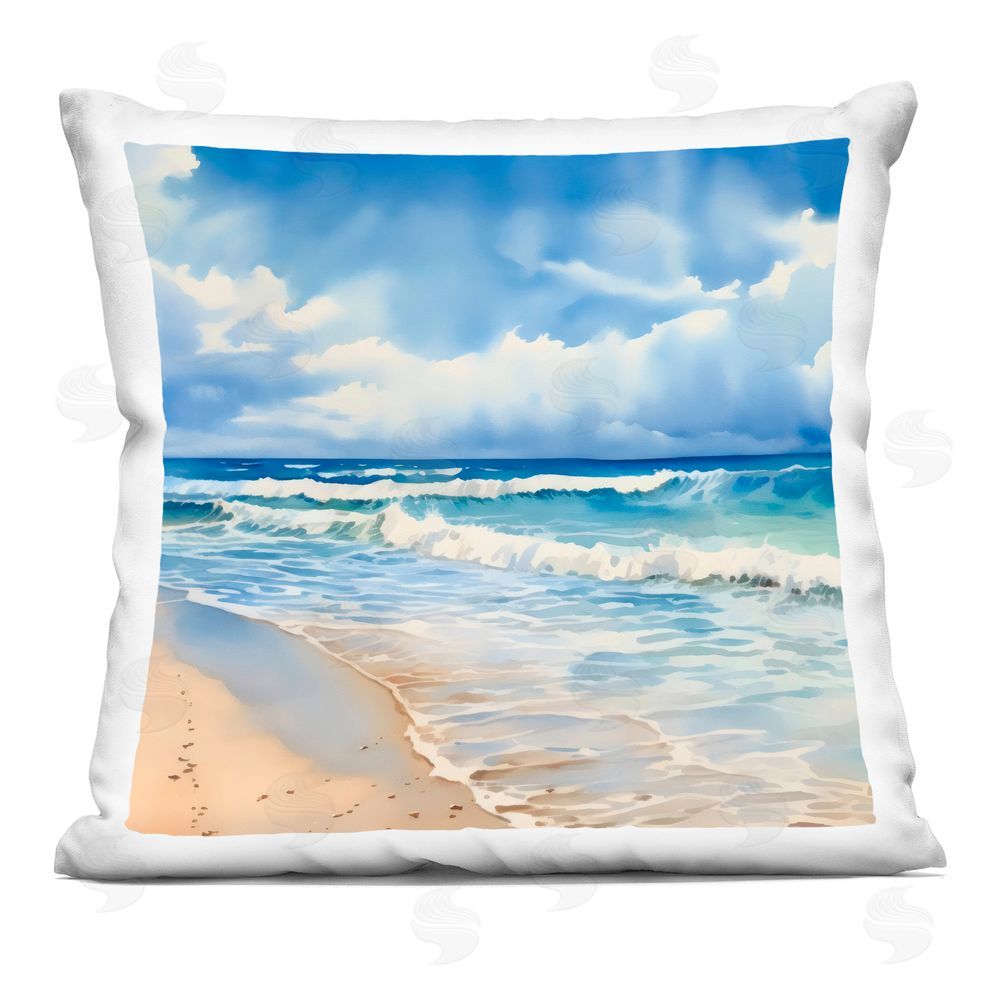 LSR Design Studio Cloudy Atmosphere Coast Indoor Printed Pillow