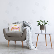 Ziwei Li | Sleeping Leopard on Striped Sofa