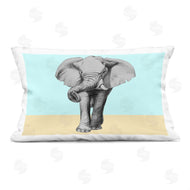 Violeta Vollmer | Sketched Elephant on Blocked Hues