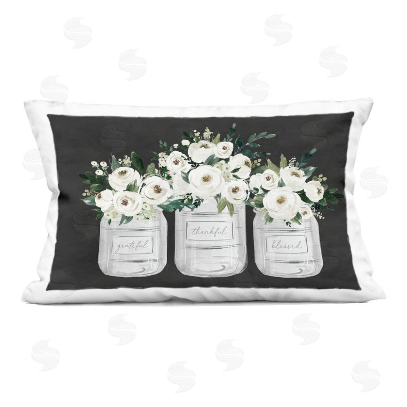 Lettered and Lined | Floral Farmhouse Jars Trio