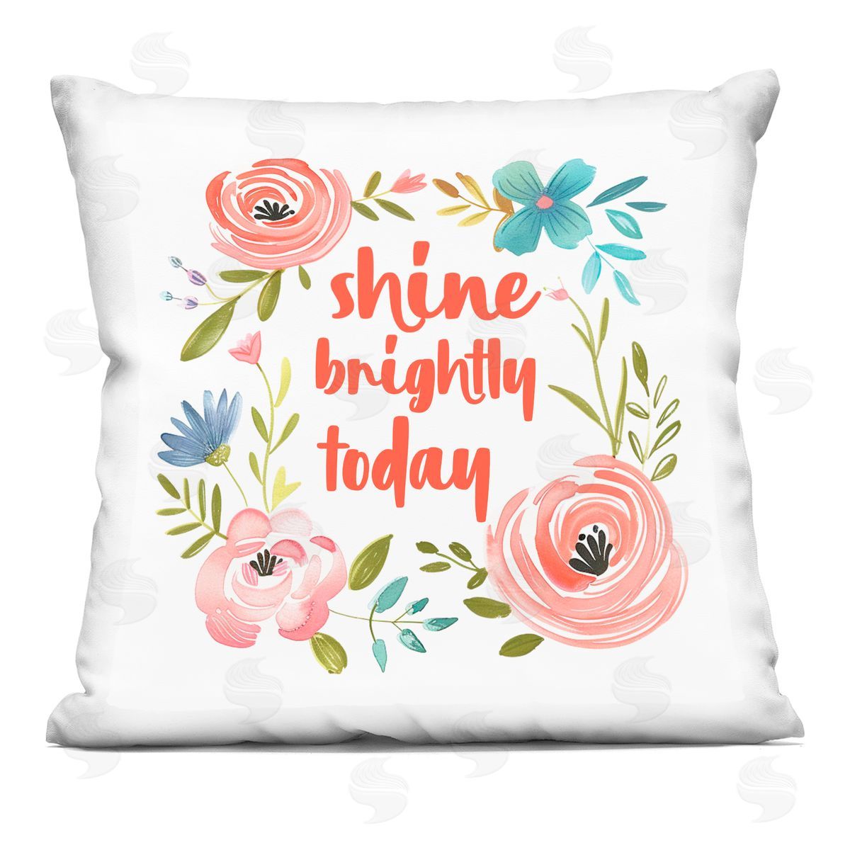 Lettered and Lined Shine Brightly Today Indoor Printed Pillow