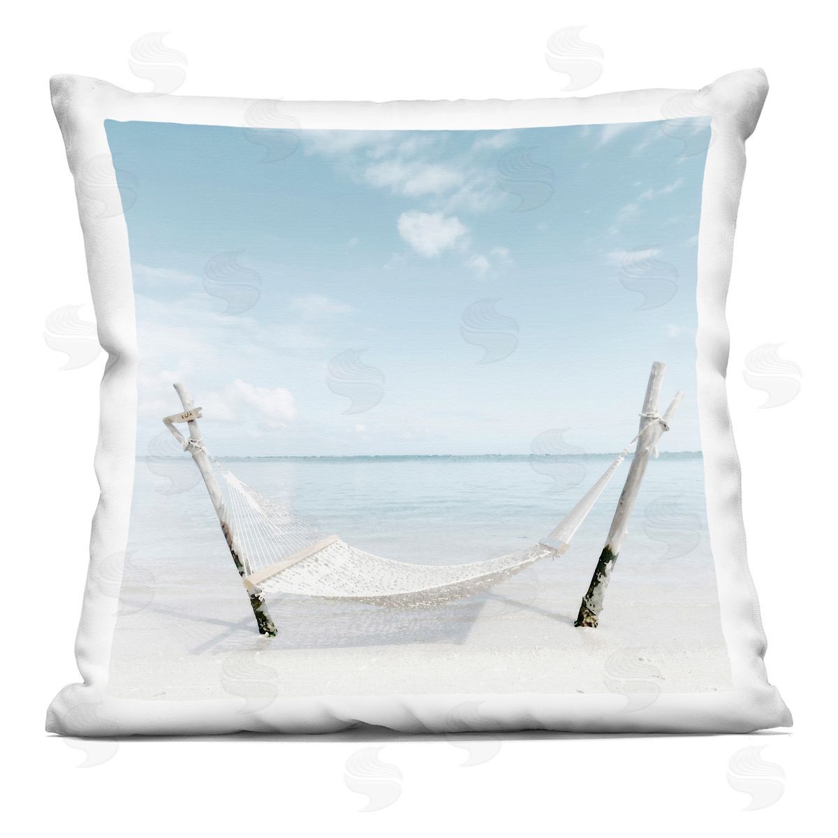 Noah Bay Rustic Hammock Beach Coast Indoor Printed Pillow