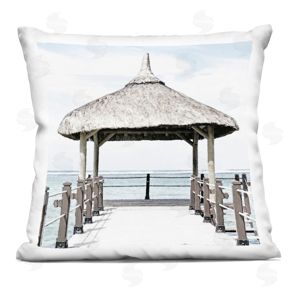 Noah Bay Jetty At Noon Coast Indoor Printed Pillow Art