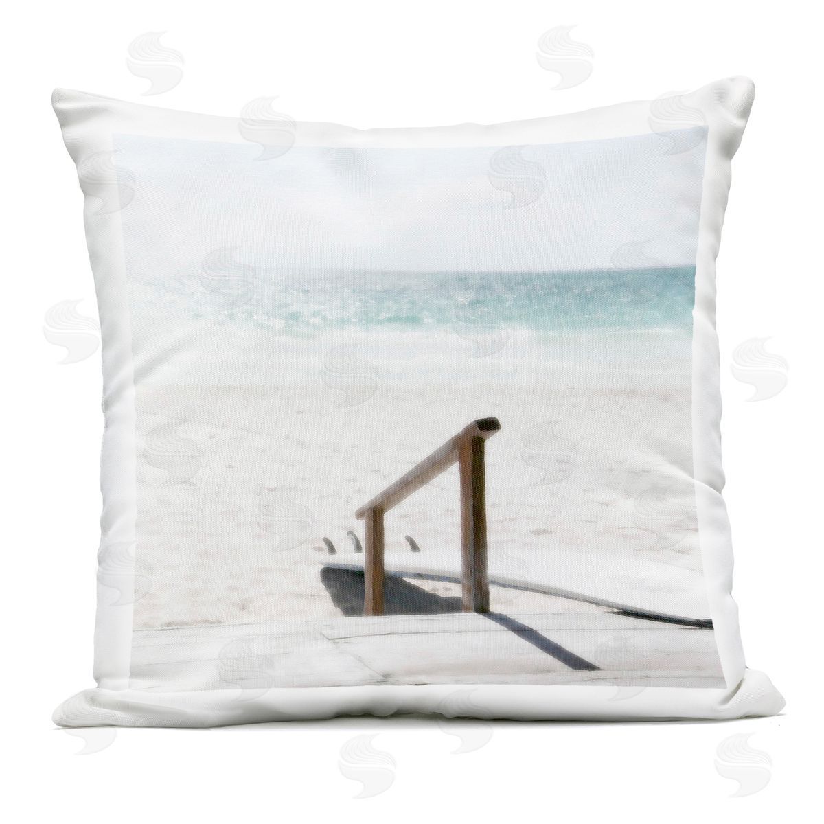 Noah Bay Resting Board Beach Coast Outdoor Printed Pillow