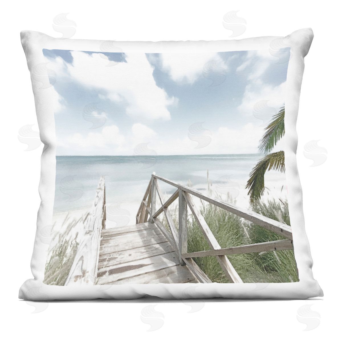 Noah Bay Far Horizon Beach Coast Indoor Printed Pillow Art